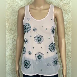 Express Embroidered Embellished Blouse Top